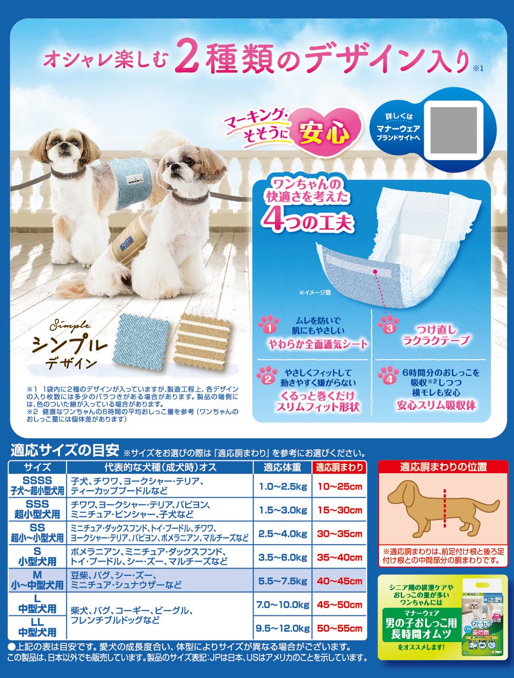 Amazon | 【ケース販売】マナーウェア 男の子用 小～中型犬用 Mサイズ